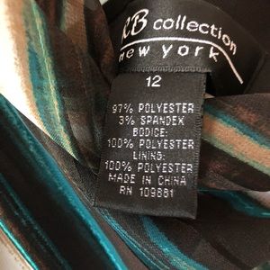 Green and black dress